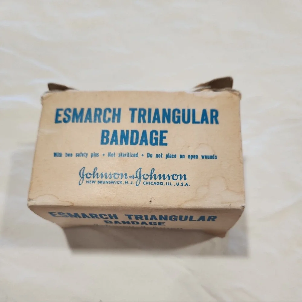 Vintage Johnson & Johnson Esmarch Triangular Bandage Medical Supplies